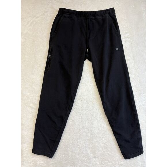 Mack Weldon Ace Joggers Sweatpants Black Zip Pocket Tapered Mens Small - Picture 1 of 11